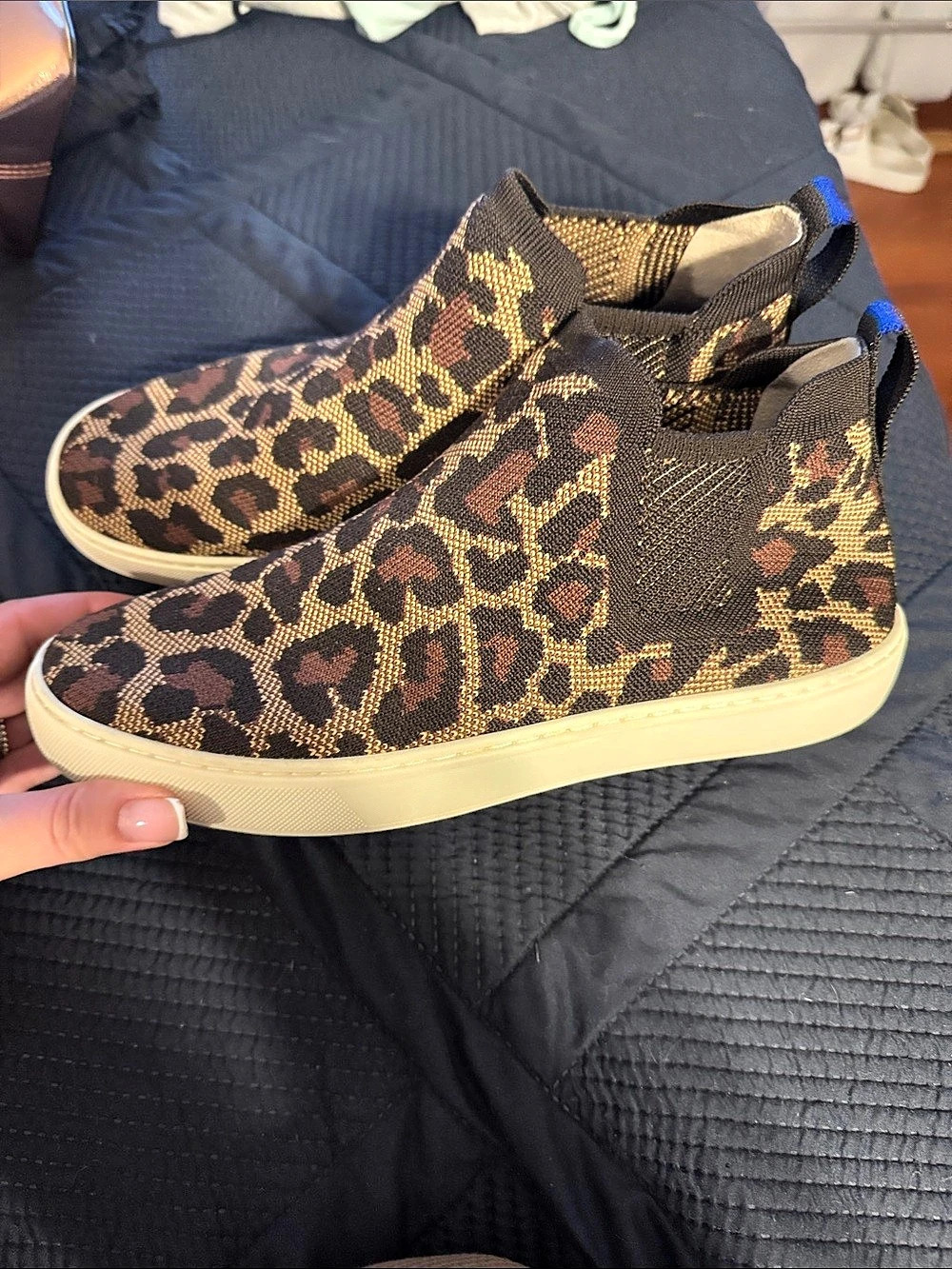 Rothy’s Leopard Print Slip-On Sneakers